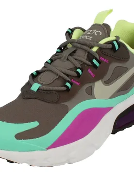 Childrens Unisex Air Max 270 React Gs Grey Trainers - Size Uk 5 - Nike - FashionsVida