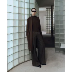 Pantalón de mujer ancho falso liso