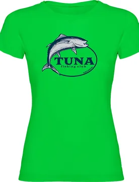 Tuna Fishing Club Short Sleeve T-shirt Light Green M Women - Kruskis - FashionsVida