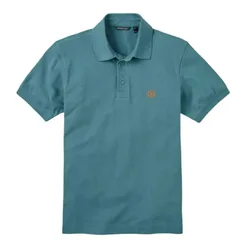 Falmouth Short Sleeve Polo Washed Teal M Men