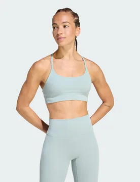 Reggiseno All Me Light Support Rib Long Line Bra L Wonder Sage - Adidas - FashionsVida