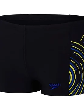 Plastisol Placement Swimming Boxer Black / True Cobalt / Lemon Drizzle 13-14 Years Boys - Speedo - FashionsVida