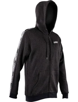 Felpa Tech con Cappuccio e Zip Integrale Nero taglia L - Leatt - FashionsVida