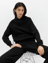 M&S Pure Cotton Hoodie Black female