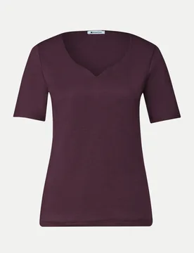Basic T-Shirt Ada Violett 40 - Street One - FashionsVida