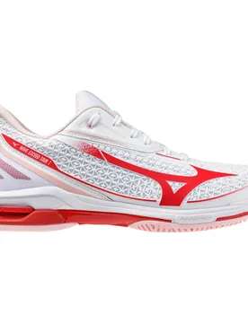 Wave Exceed Tour 7 Ac Shoes White / Dahlia / Lava Orange UK 6 - Mizuno - FashionsVida