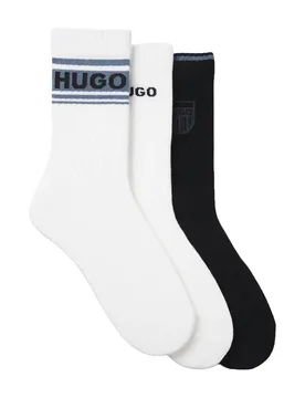 Hugo Chaussettes Crew New Logo 10276023 3 Paires White EU 40-46 - Hugo Boss - FashionsVida