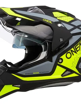 Casco Moto Integrale SIERRA Helmet V.23 R Nero Giallo taglia M - Oneal - FashionsVida