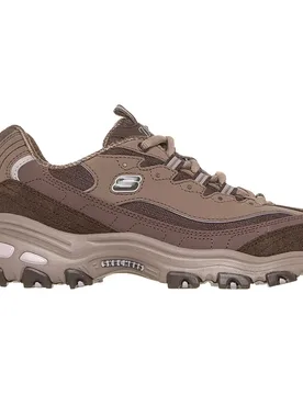 Sneaker D´lites Brown Leather / Duraleather / Mesh / Brown Trim EU 37 - Skechers - FashionsVida