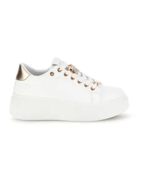 Scarpe bianche platform con dettagli dorati GB2019 37 - FIRST LADY - FashionsVida
