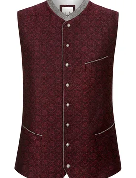 Trachtenweste Marino (bordeaux, Gr. 56) von Classics für Herren, Oberteile, 75% Polyamid, 15% Viskose, 10% Wolle - Stockerpoint - FashionsVida