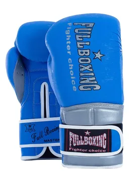 Gants De Boxe Artificiels Cuir Master Blue 16 oz - Fullboxing - FashionsVida