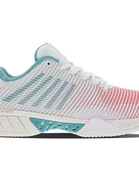 Hypercourt Express 2 Hb Clay Shoes White / Nile Blue / Desert Flower UK 4.5 - K-swiss - FashionsVida