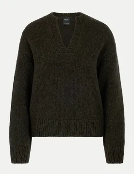 Cain Grobstrickpullover mit V-Ausschnitt 599-forest night new 34 - Marc - FashionsVida
