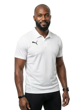 Individual Short Sleeve Polo White / Black / Feather Gray XL - Puma - FashionsVida