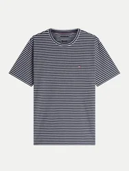 Regular-Fit T-Shirt Stripe Blau L
