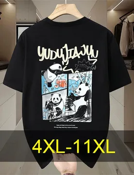 Summer T-shirt Men 10XL 12XL Plus Size Short Sleeve Tops Tees Panda Print T-shirts Fashion Casual Tshirt Male Big Size 12XL - Aliexpress - FashionsVida