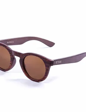 Lunettes De Soleil Polarisées Dune Bamboo Natural Arm With Bamboo Dark Frame Smoke/CAT3 - Lenoir Eyewear - FashionsVida