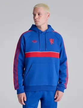 Manchester United x Originals Hoodie Blue XS - Adidas - FashionsVida