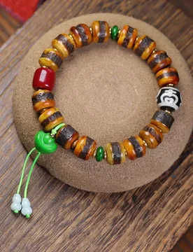 Cow , single-loop, made from reclaimed old yak bone, unisex Tibetan-style multi-bead bracelet - Aliexpress - FashionsVida
