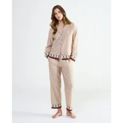Pijama 7-8 de mujer manga larga