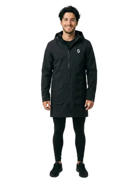 Parka Rain Coat Ft Black / Grey - Scott - FashionsVida