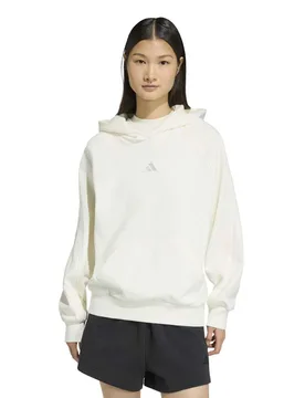 Kit 3-Stripes Pure Cotton Relaxed Hoodie White female - Adidas - FashionsVida