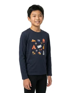 Carrement Beau T-shirt à Manches Longues Y30286 Marine 4 Années Garçon - Carrément Beau - FashionsVida