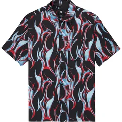 Chemise à Manches Courtes Full On Resort Liquid Fuego Black XL