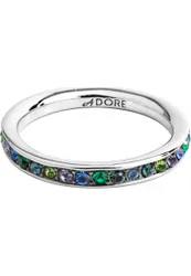Womens 5448670 Ladies Ring - Silver Metal - Size O