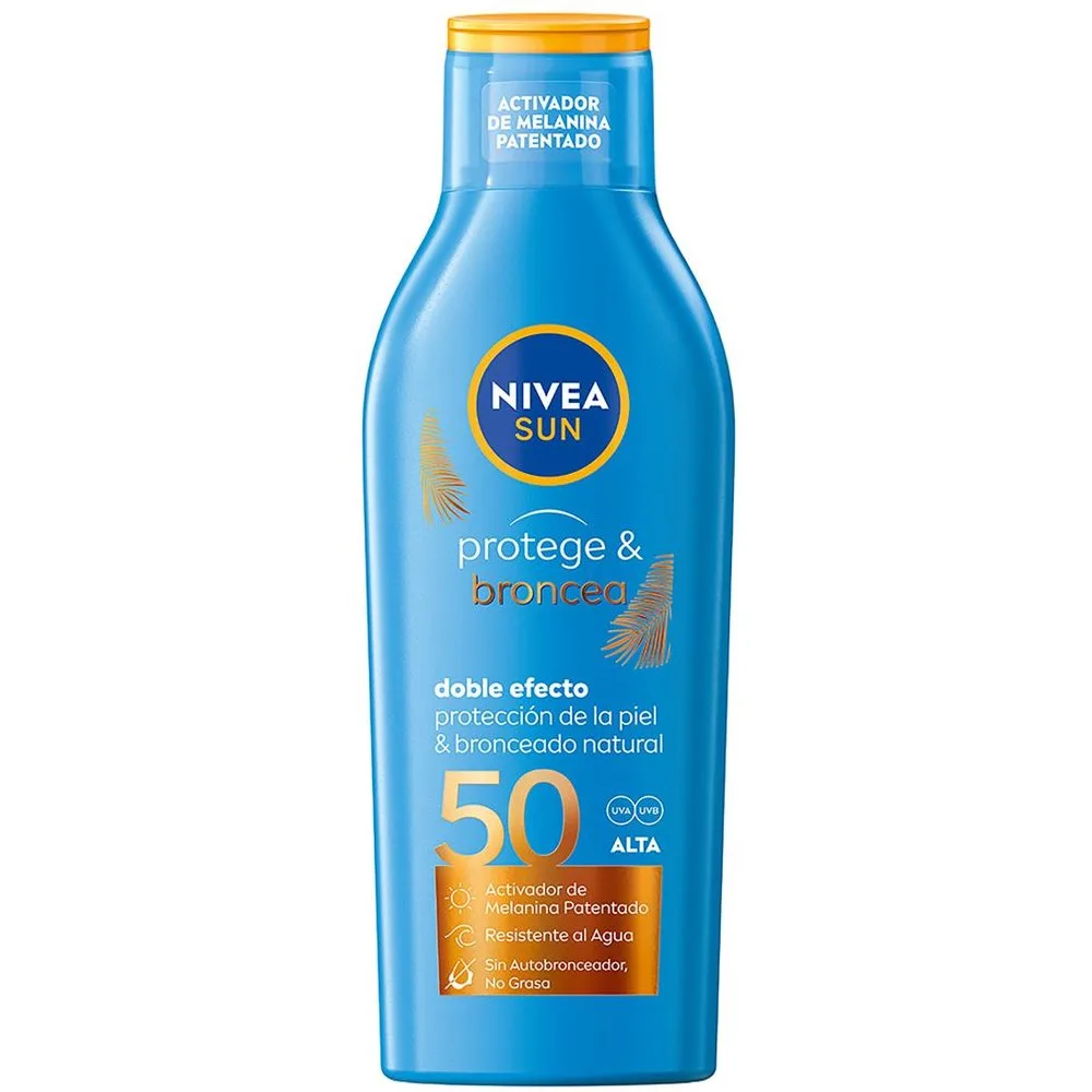 Leche Solar Activadora del Bronceado FP 50 Protege & Broncea 200 ml - Nivea - FashionsVida
