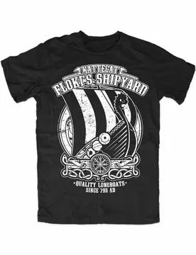 Flokis Shipyard Berserker Vikinger Valhalla Ragnar T-Shirt. Summer Cotton Short Sleeve O-Neck Mens T Shirt New S-3XL - Aliexpress - FashionsVida