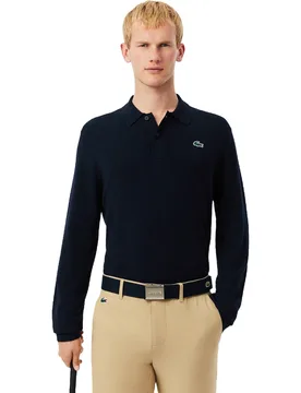 Polo Classic, langarm, navy m - Lacoste - FashionsVida