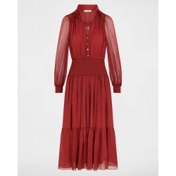 Vestido largo con escote pico