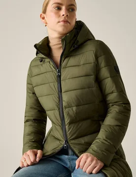 Women's Hooded Amara Quilted Jacket in Olive Size: 10 - Olive - Size: 10 - Regatta - FashionsVida