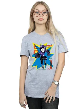 Women's Big Hero 6 Hiro Anime Cotton Boyfriend T-Shirt in Grey Size: XL - Grey - Size: XL - Disney - FashionsVida