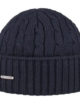 Georgia Wool Knit Hat with Cuff by - blue - Female - Size: One Size - Stetson - FashionsVida