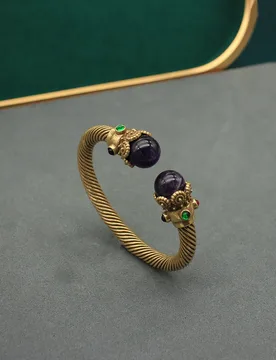 Vintage pueplr Bracelet Opening Adjustable Natural Stone Hand accessory for women - Aliexpress - FashionsVida