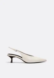 Pumps mit V-Ausschnitt NATUR 40
