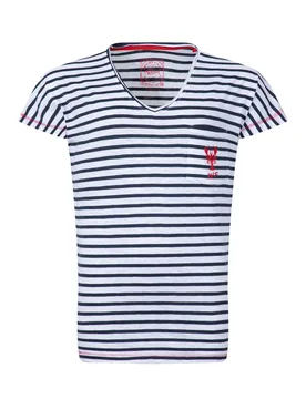 Weird Fish Liora Embroidered Pocket T-Shirt Size 8 - holiday-shop holiday-shop womens-summer-shop offers womens-offers sale all-sale sale womens women - Navy - FashionsVida