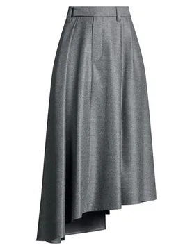 Midi-Rock Damen Grau 32,34,36,38 Damen - Brunello cucinelli - FashionsVida