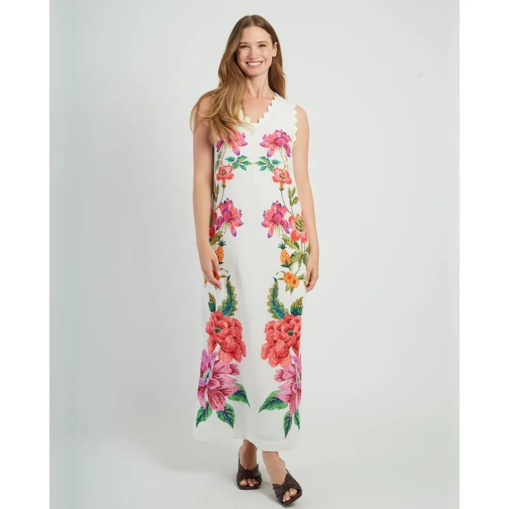 Vestido largo con escote pico y sin mangas - Derhy - FashionsVida