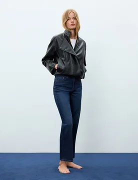 Pantalón denim de mujer recto - Easy Wear - FashionsVida