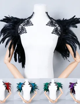 Wedding Party Shawl Turkey Shawls Dress Cape White Scarf Cosplay Feather Halloween Snood Children Gothic Style Women Fur - Aliexpress - FashionsVida