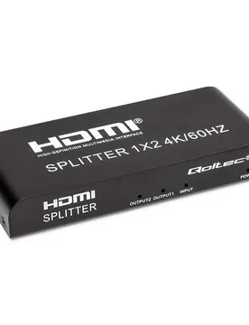 Répartiteur Hdmi 2x Grey One Size unisex - Qoltec - FashionsVida