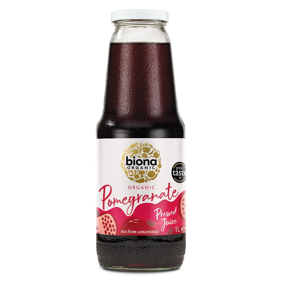 Organic Pure Pomegranate Juice - 1L - Biona - FashionsVida