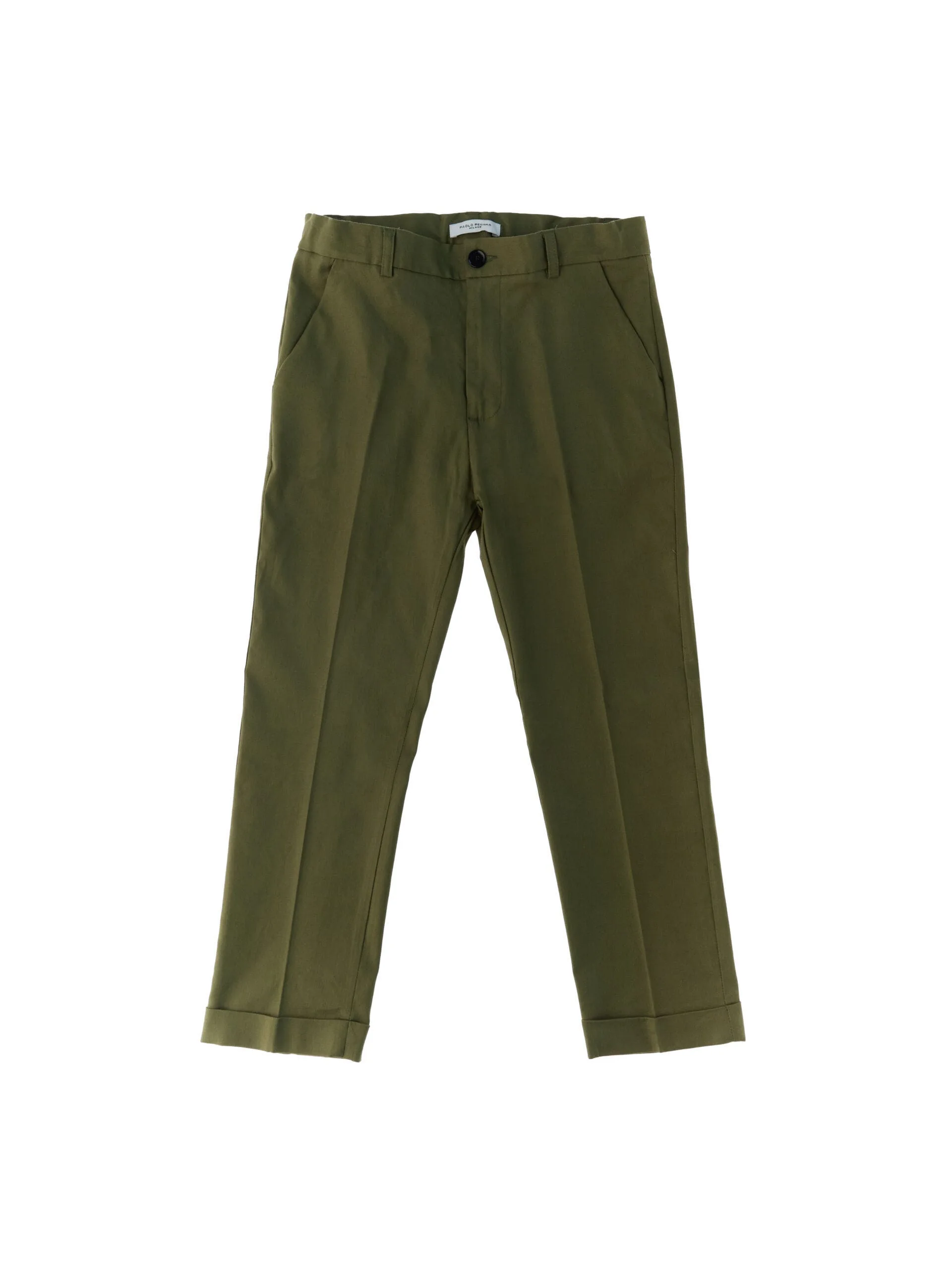 Pantalone Chino Pinces VERDE OLIVA 16 - Paolo Pecora - FashionsVida