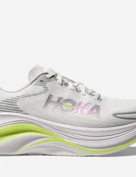 Women's Skyward X 2 Road Running Shoes in White/Neon Yuzu, Size 4.5 - HOKA - FashionsVida