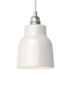 Cables Lampe Suspendue Avec Ampoule Vase Glossy White One Size - Creative - FashionsVida