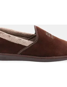 Zapatilla de casa de hombre cerrada en piel serraje - Nordikas - FashionsVida